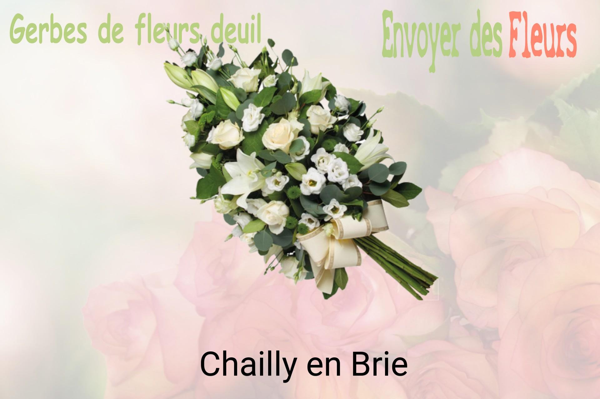 Gerbe de fleurs de deuil livrée à Chailly-en-Brie